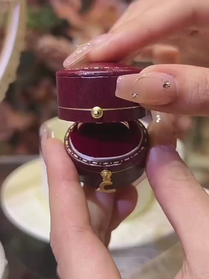 Simple 1.0ct Pear Cut 14K Rose Gold Plated Moissanite Ring Shine of Diamond