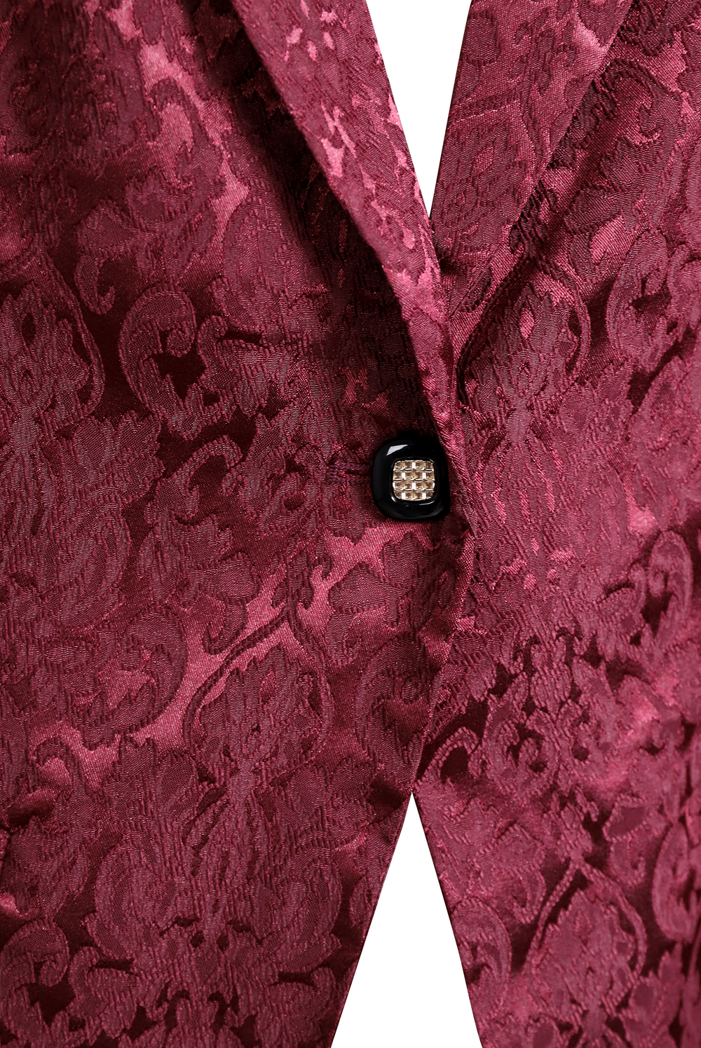 Noble Burgundy Jacquard Satin Blazer ZJ