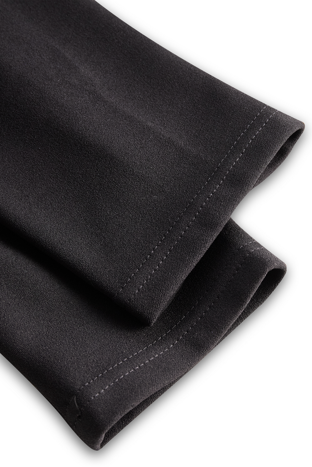 Refined Black Belted Sheath Dress with Mandarin Collar ZJ