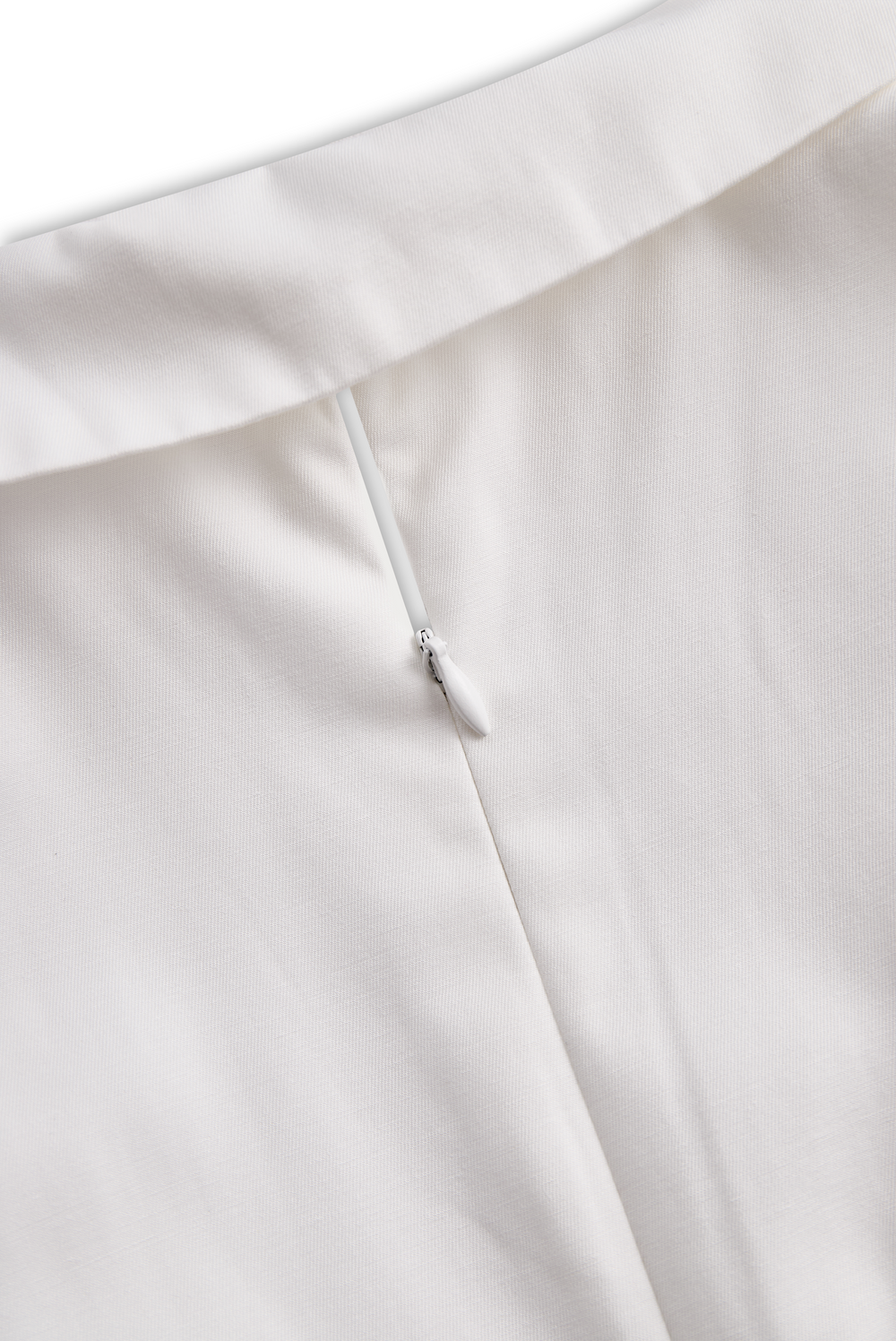 White Pleated Mini Shirt Dress ZJ
