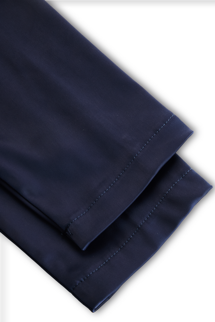 Vintage-Inspired Satin Midi Dress With Draped Collar HWT