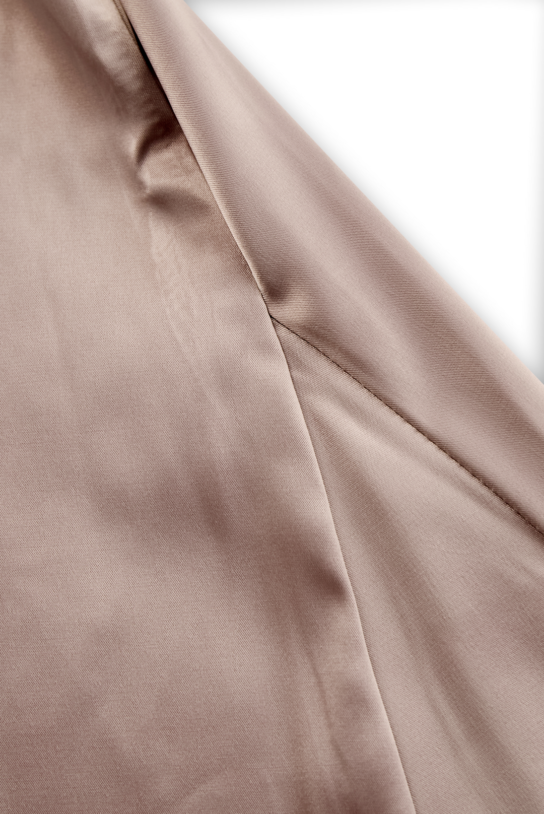 Champagne Satin One-Shoulder Gown ZJ