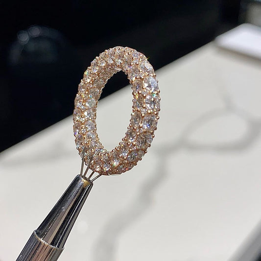 Stunning 10ct Four Rows Round Brilliant Eternity Wedding Band Shineofidamond