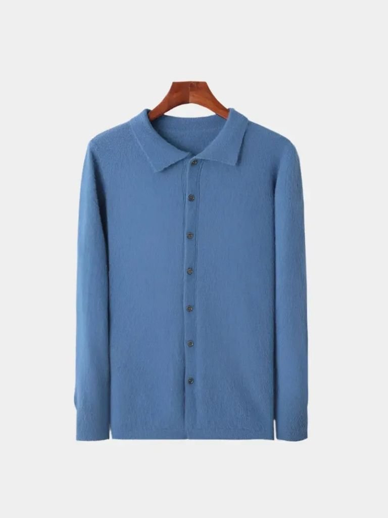 100% Cashmere Polo Cardigan - Casa  Laro CASA LARO