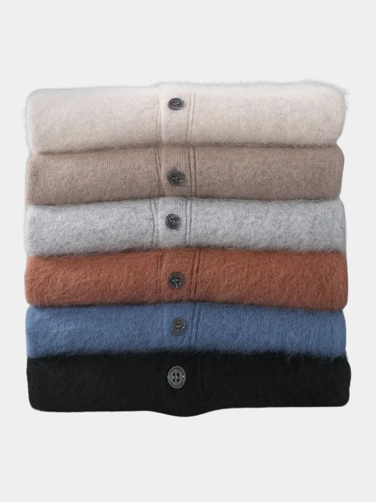 100% Cashmere Polo Cardigan - Casa  Laro CASA LARO