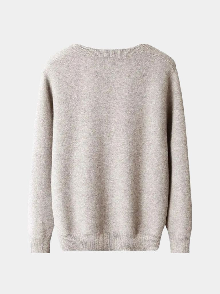 100% Merino Wool V Neck Knitwear Cardigan Sweater - Casa  Laro CASA LARO