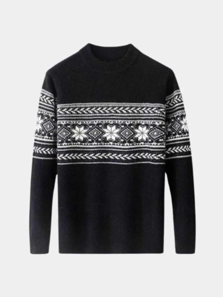100% Wool Fair Isle Pullover Sweater Jumper - Casa  Laro CASA LARO