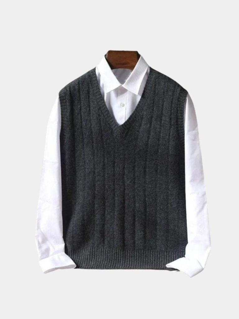 100% Merino Wool Pullover Sweater Vest - Casa  Laro CASA LARO