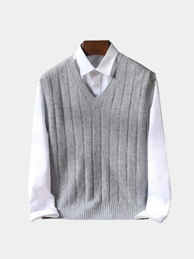 100% Merino Wool Pullover Sweater Vest - Casa  Laro CASA LARO