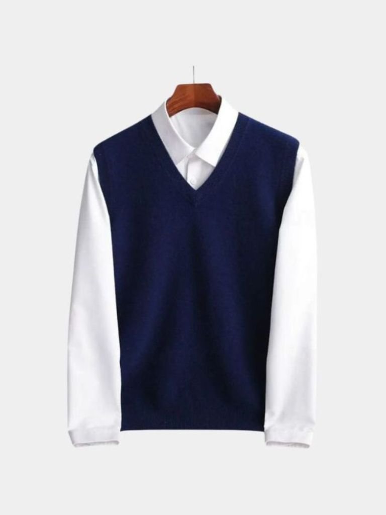 100% Merino Wool Sweater Vest - Casa  Laro CASA LARO