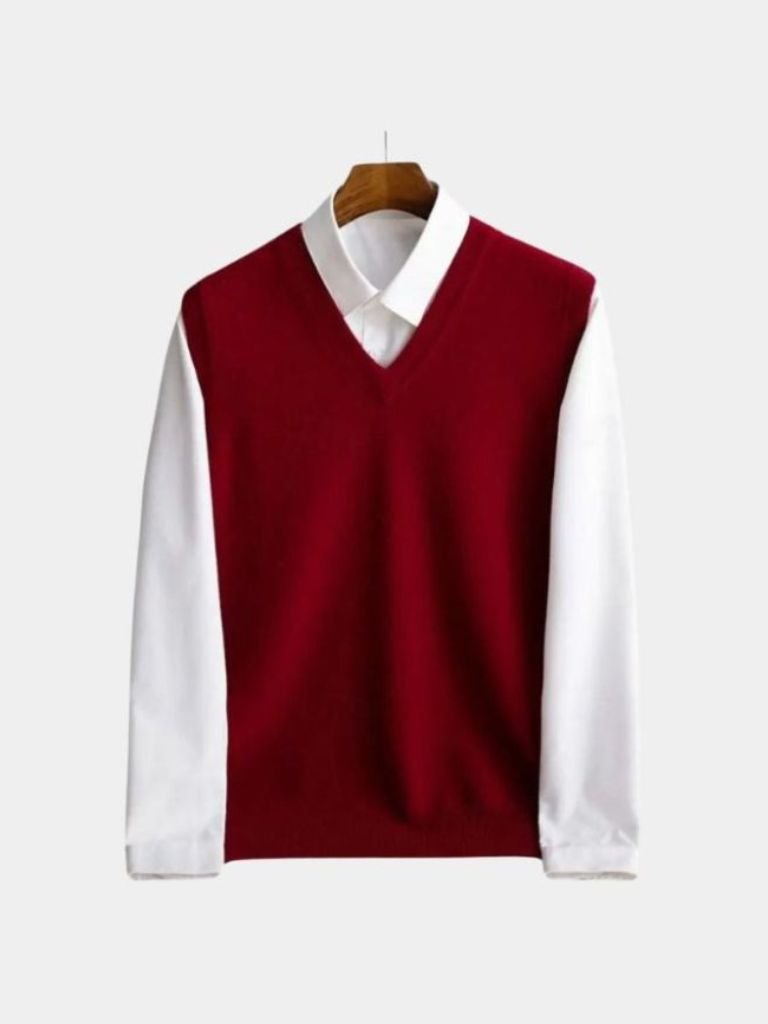 100% Merino Wool Sweater Vest - Casa  Laro CASA LARO