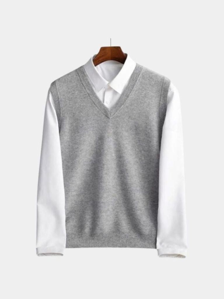 100% Merino Wool Sweater Vest - Casa  Laro CASA LARO