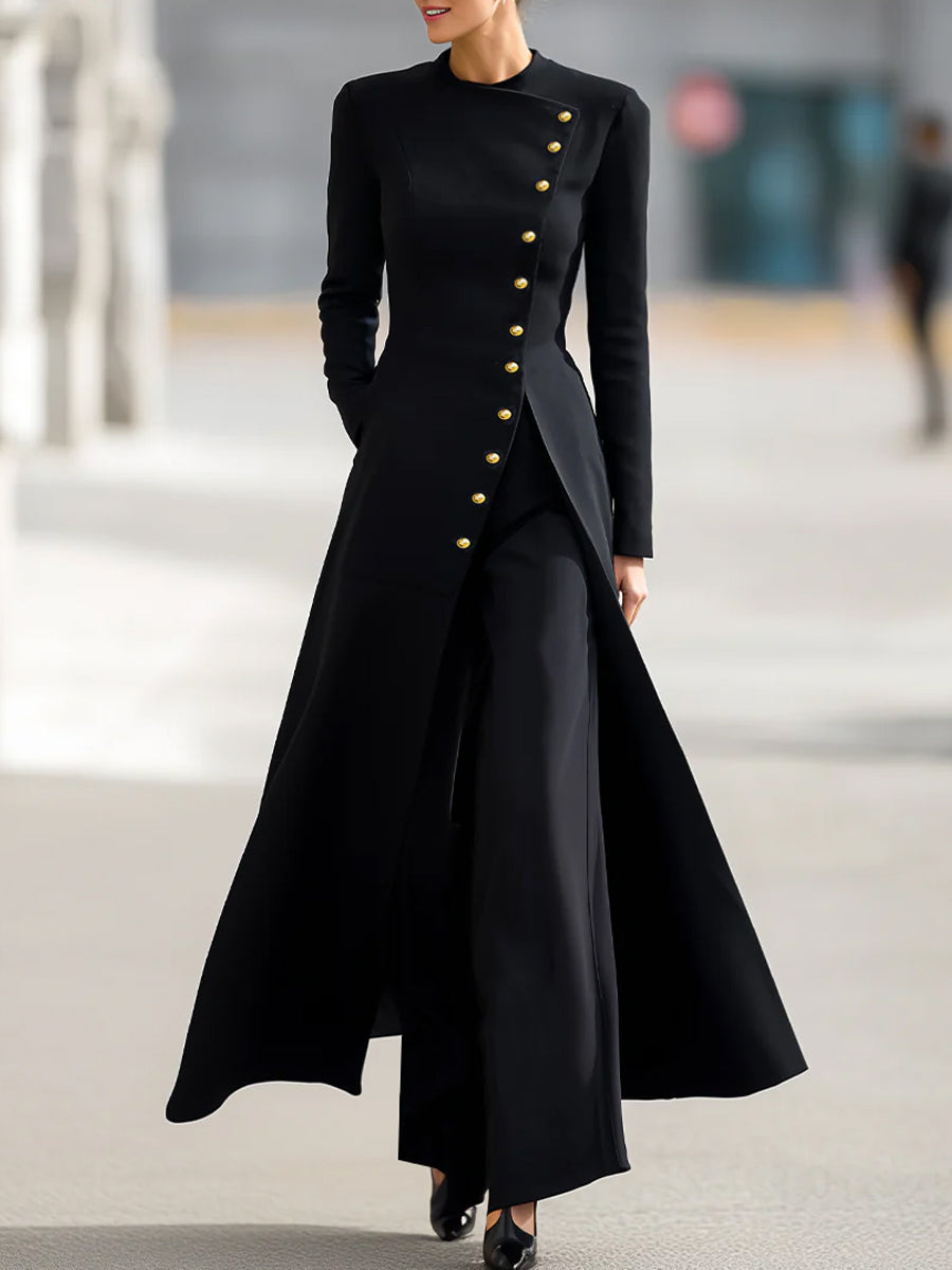 Elegant Long Blazer And Trousers Set HWT