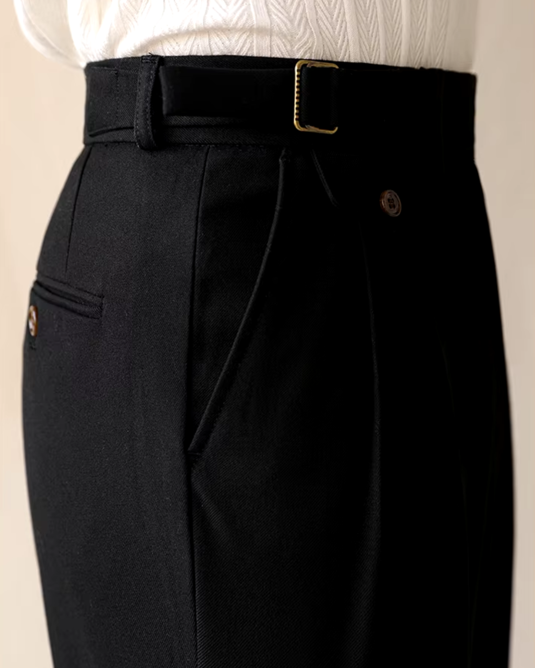 Tailored High-Waist Straight Leg - Trousers