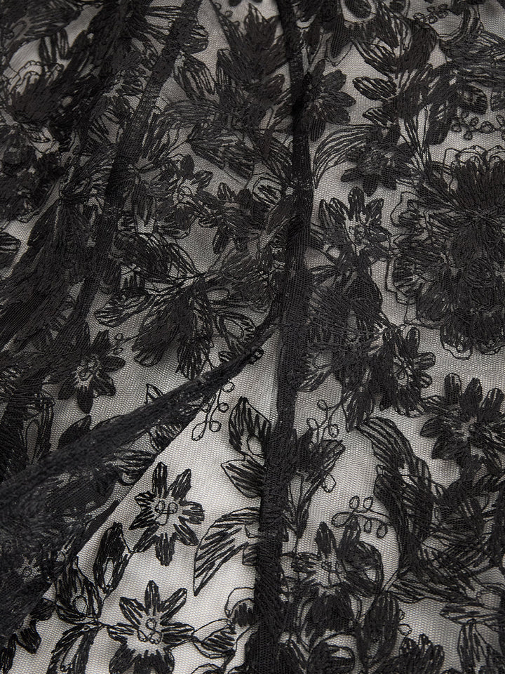 Elegant Tailored Blazer Panel Lace Gown Set HWT