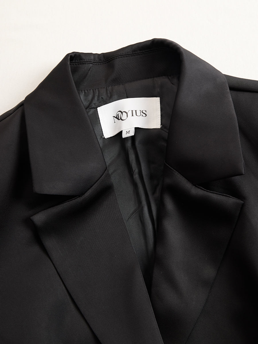 Elegant Tailored Blazer Panel Lace Gown Set HWT