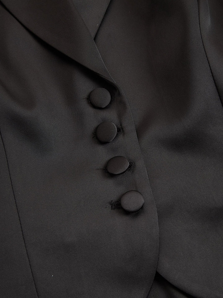 Elegant Tailored Blazer Panel Lace Gown Set HWT