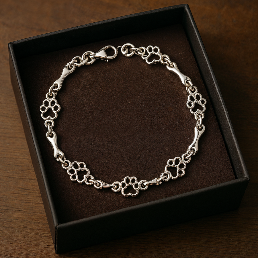 Liora™ | Paw &amp; Bone Charm Bracelet
