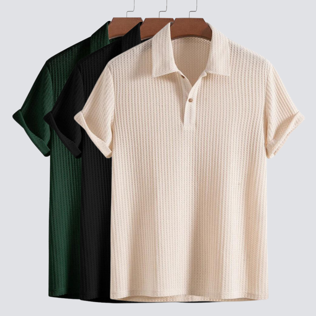 Milano Waffle Knit - Polo Shirt