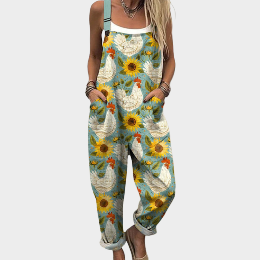 Ivy - Comfortable Printed Overalls
