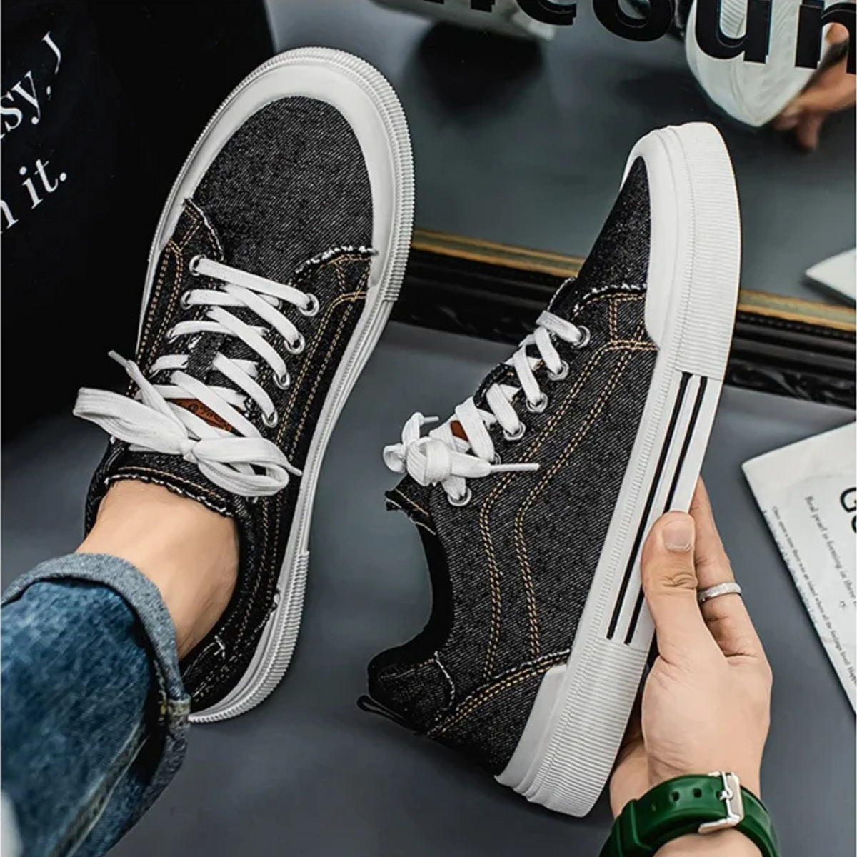 Denim Low-Top - Sneakers