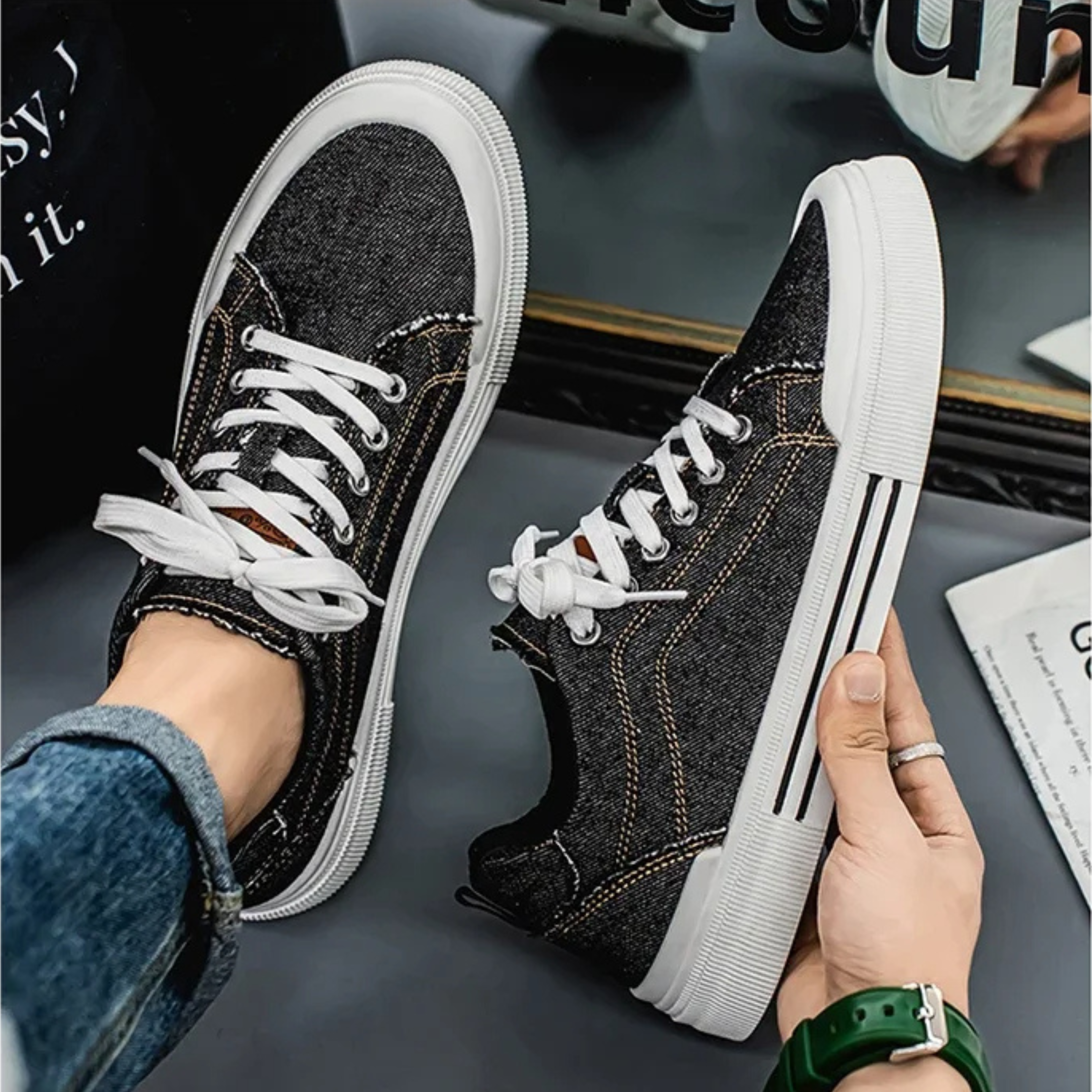 Denim Low-Top - Sneakers