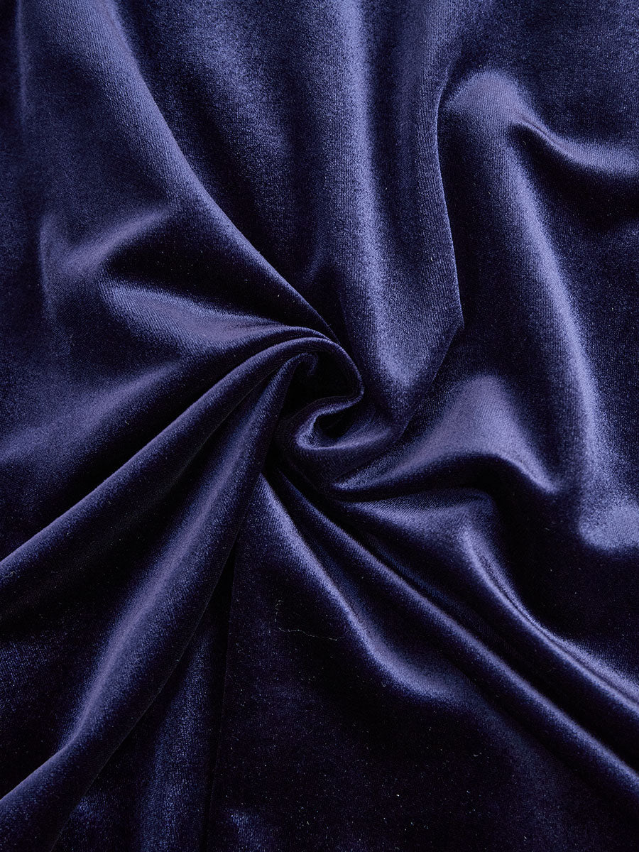 Luxurious   Velvet Long-Sleeve Midi Dress SN