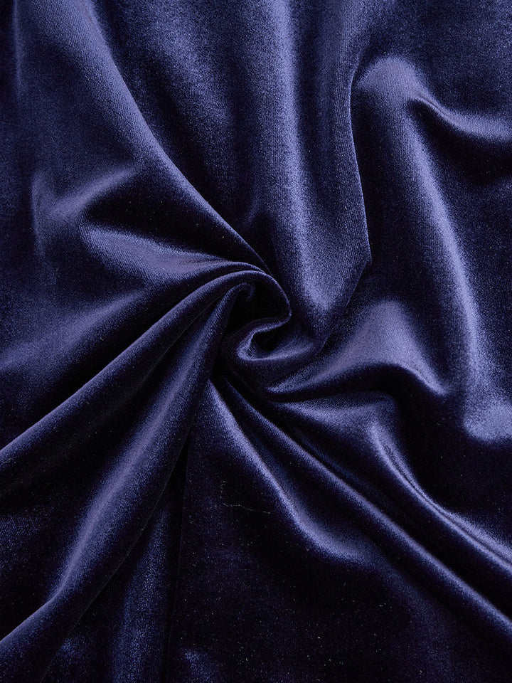 Luxurious   Velvet Long-Sleeve Midi Dress SN