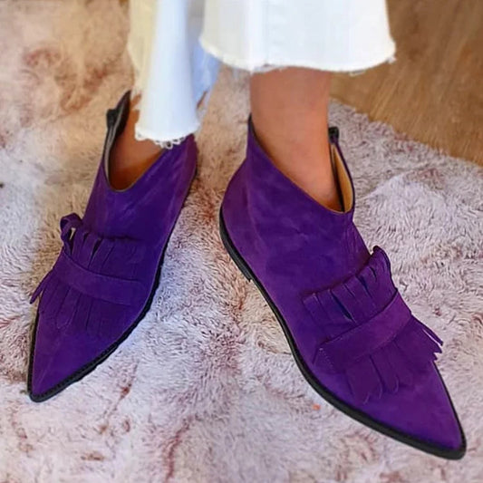 Brielle™ | Fringed Ankle Boots