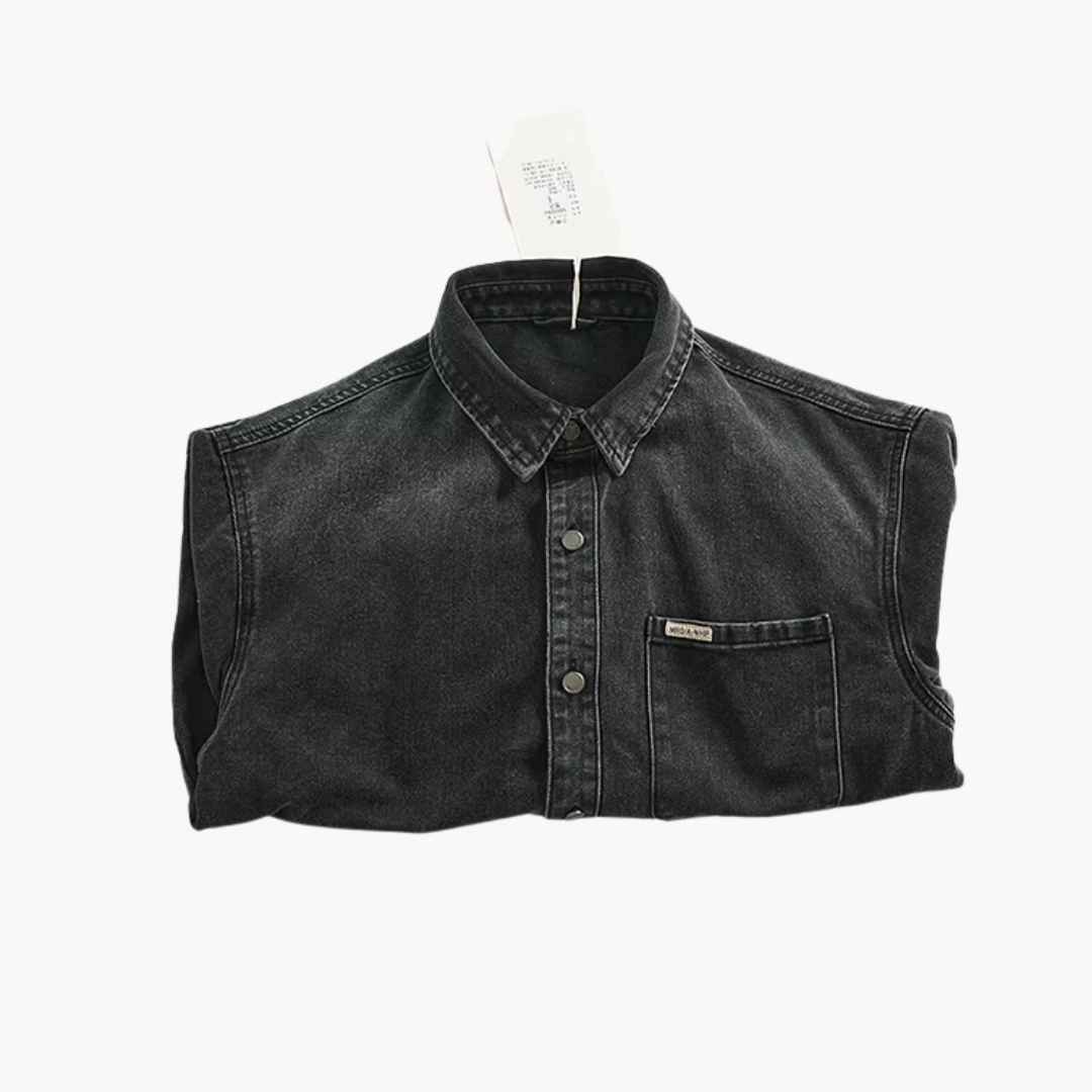 Washed Indigo Denim Western - Shirt