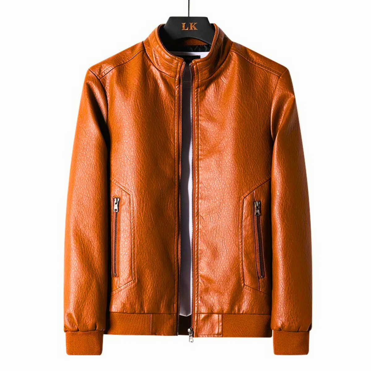 Black Biker Slim-Fit - Leather Jacket