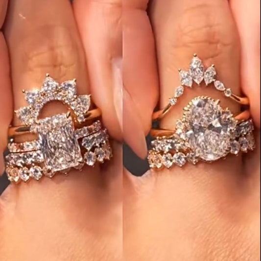 4 Pcs Exquisite Bridal Set In Sterling Silver shine