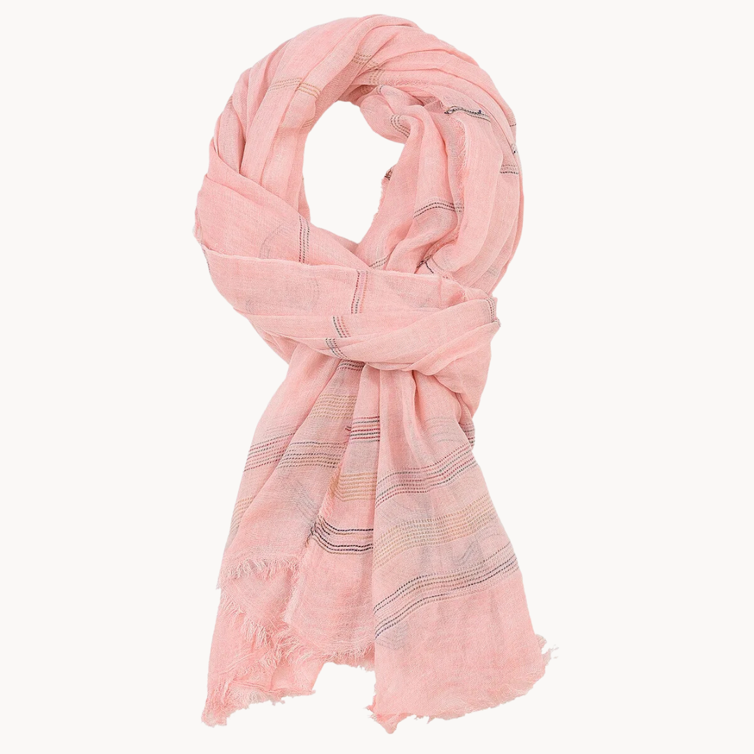Lightweight Cotton Fringed - Scarf