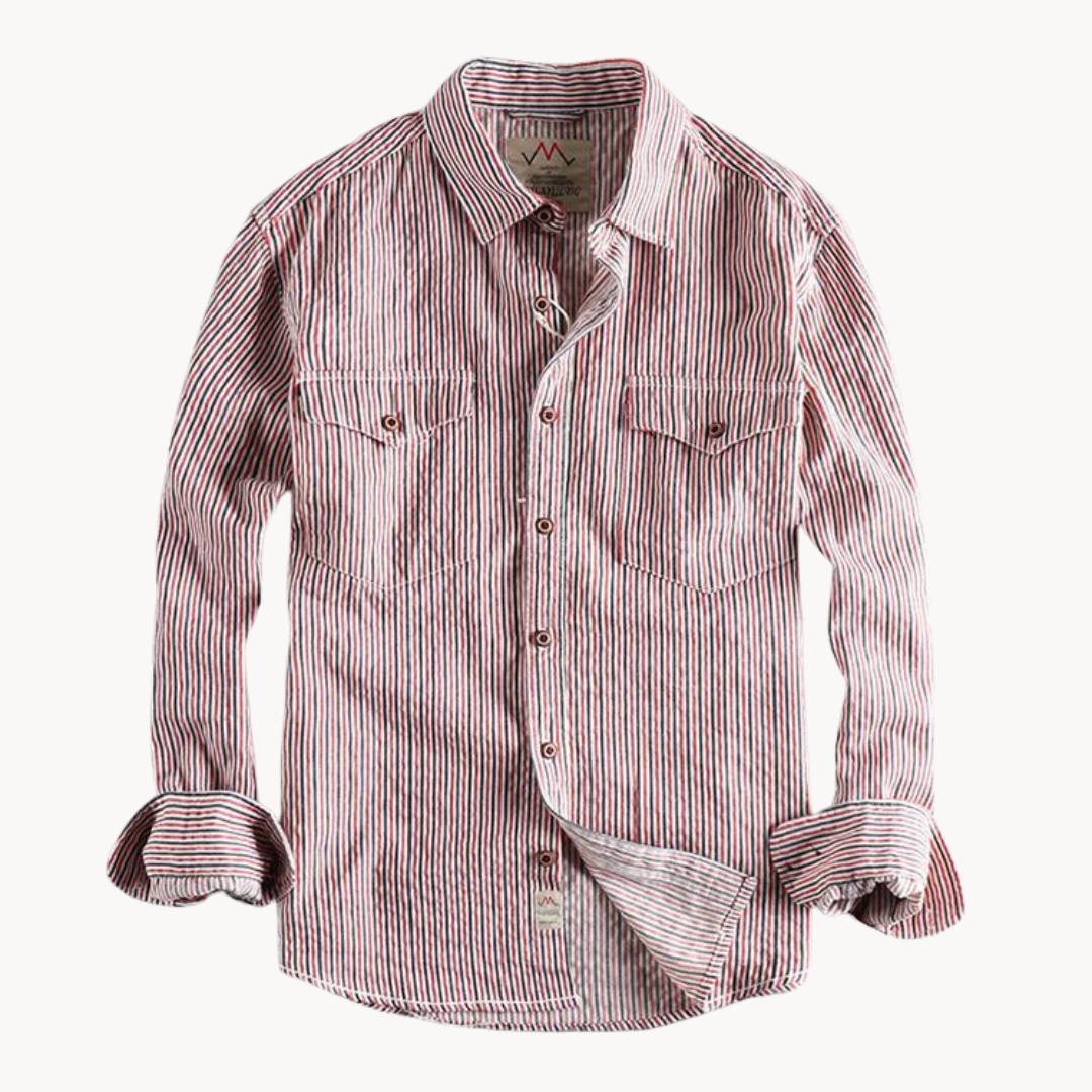 Pencil Stripe Button-Down - Shirt