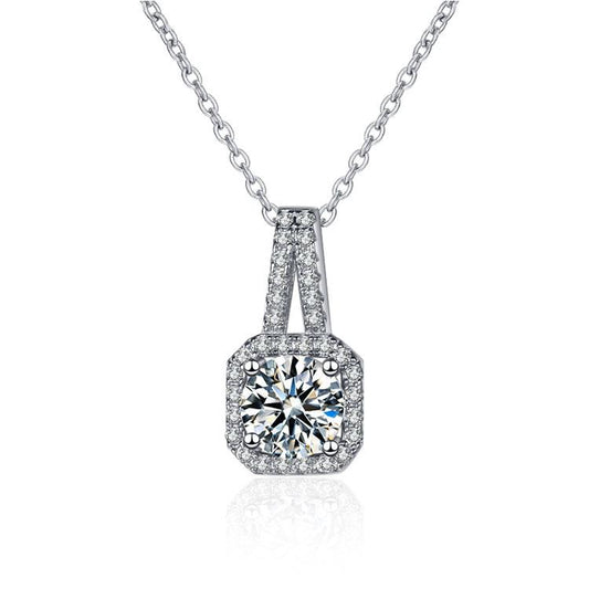 Classic Cushion Cut Pendant Necklace Shineofidamond