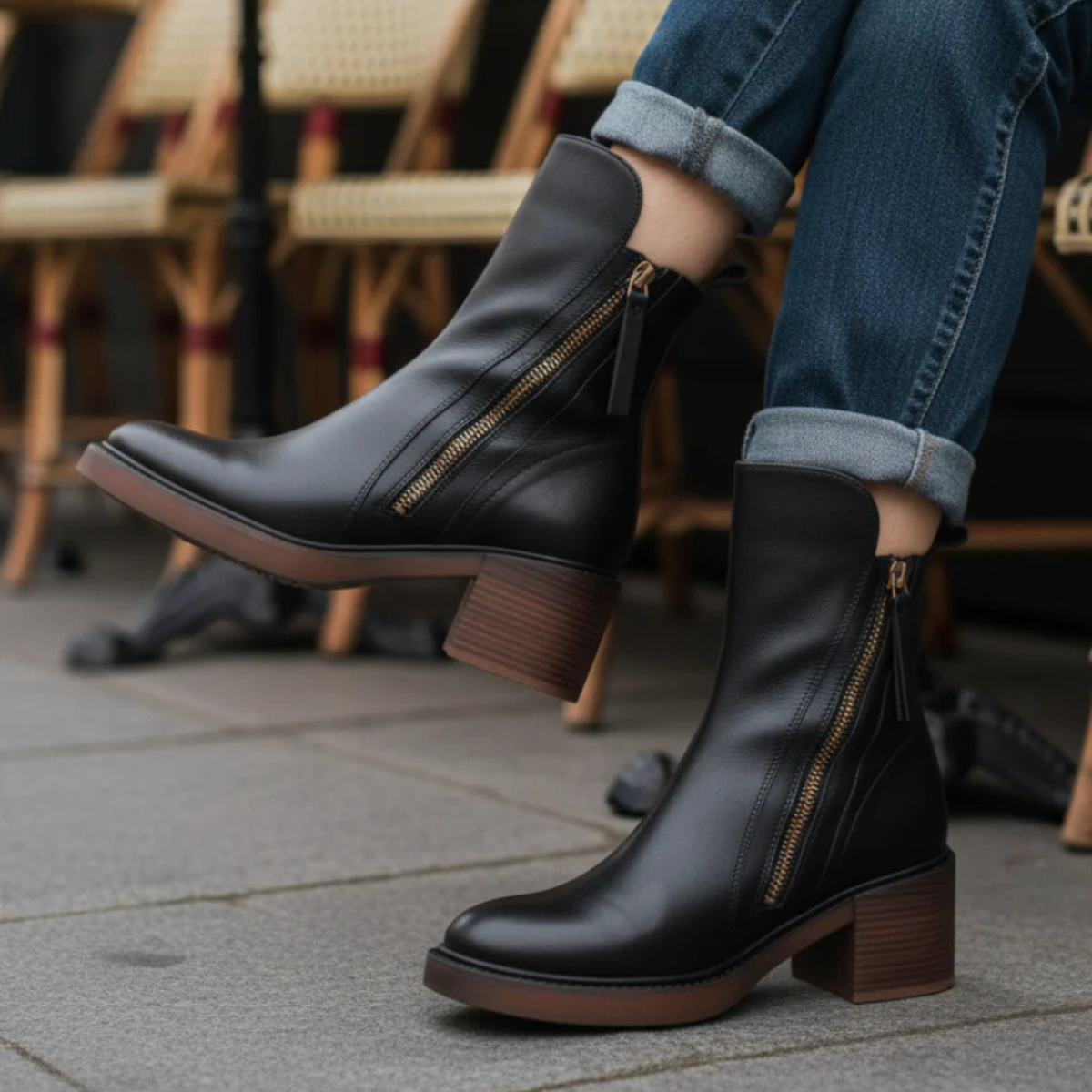 Val | Elegant Black Leather Boots
