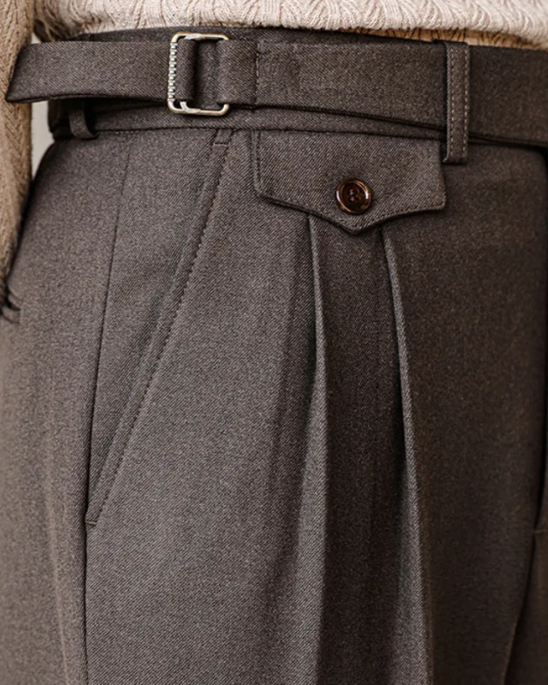 Tailored High-Waist Straight Leg - Trousers