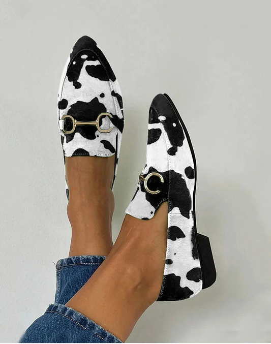 Diana™ | Printed Buckle Detail Loafers