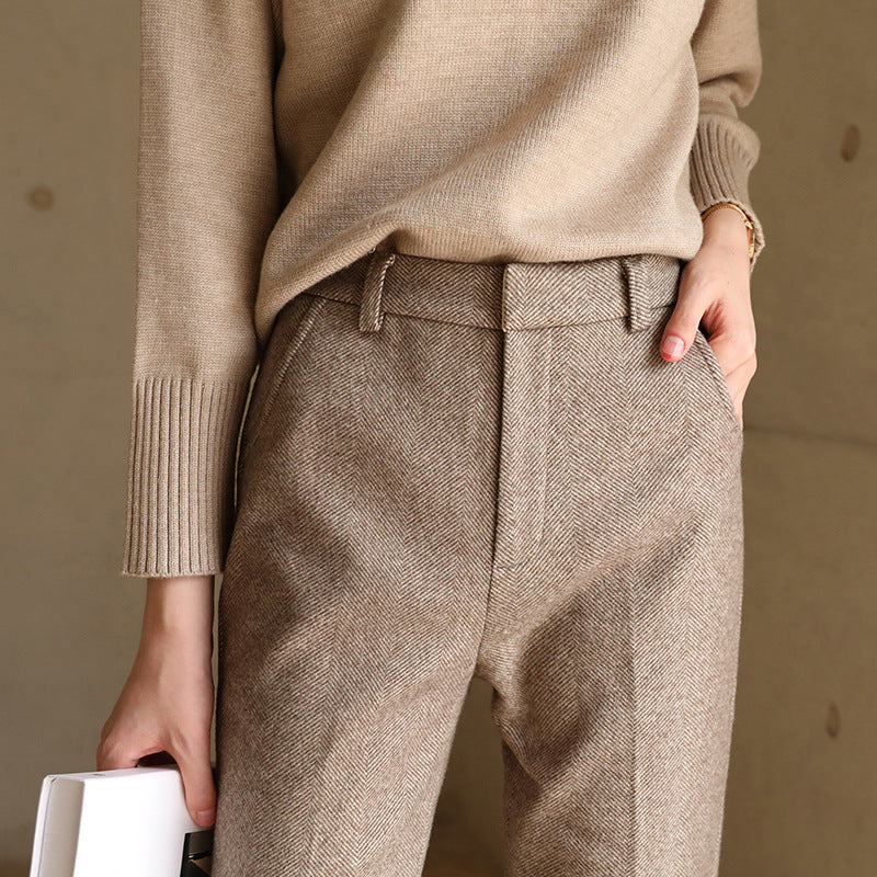 Tailored Wool Straight Leg - Trouser
