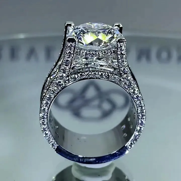 Gorgeous 3ct Round Cut sterling Silver Engagement Ring shineofdiamond