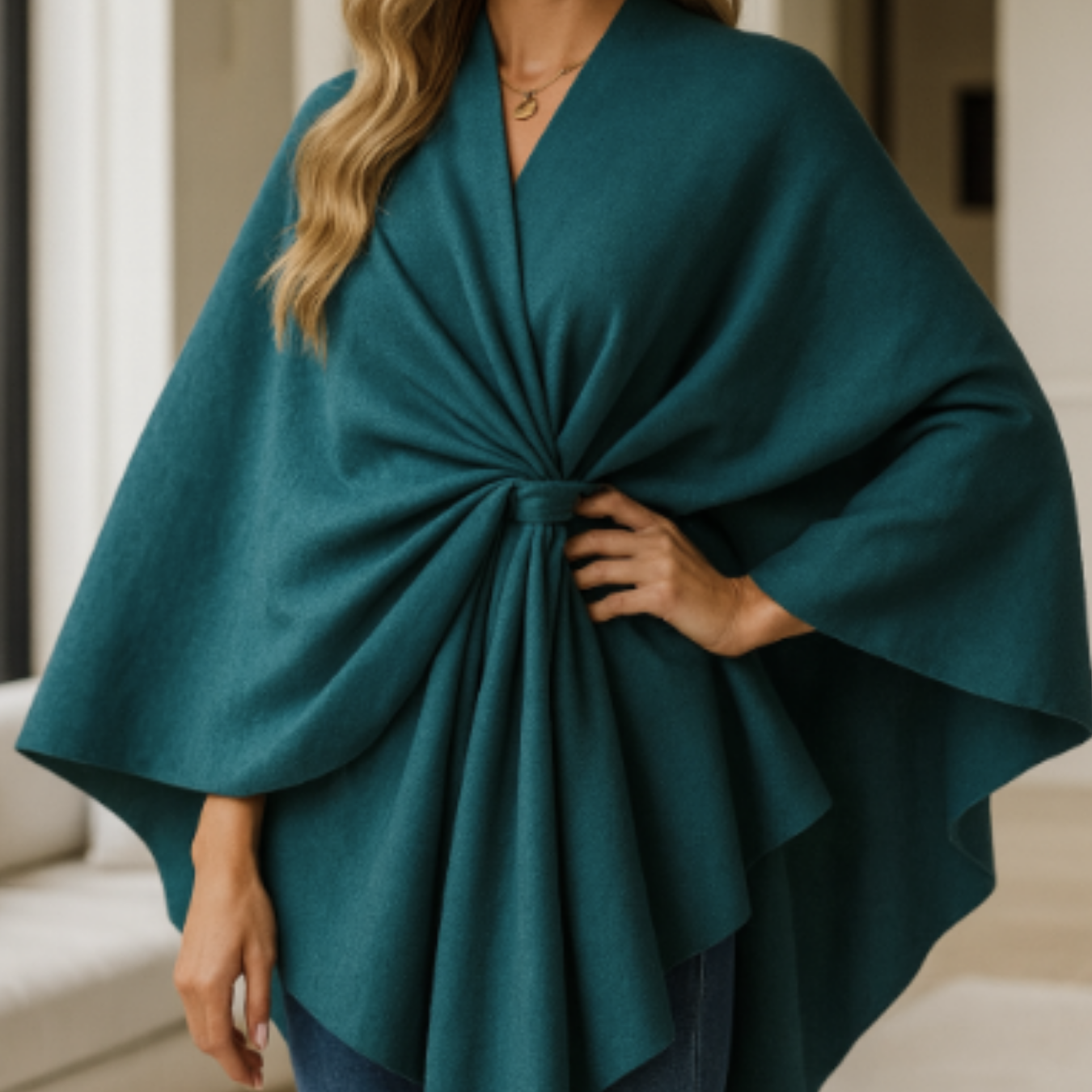 Yvonne - Draped Poncho
