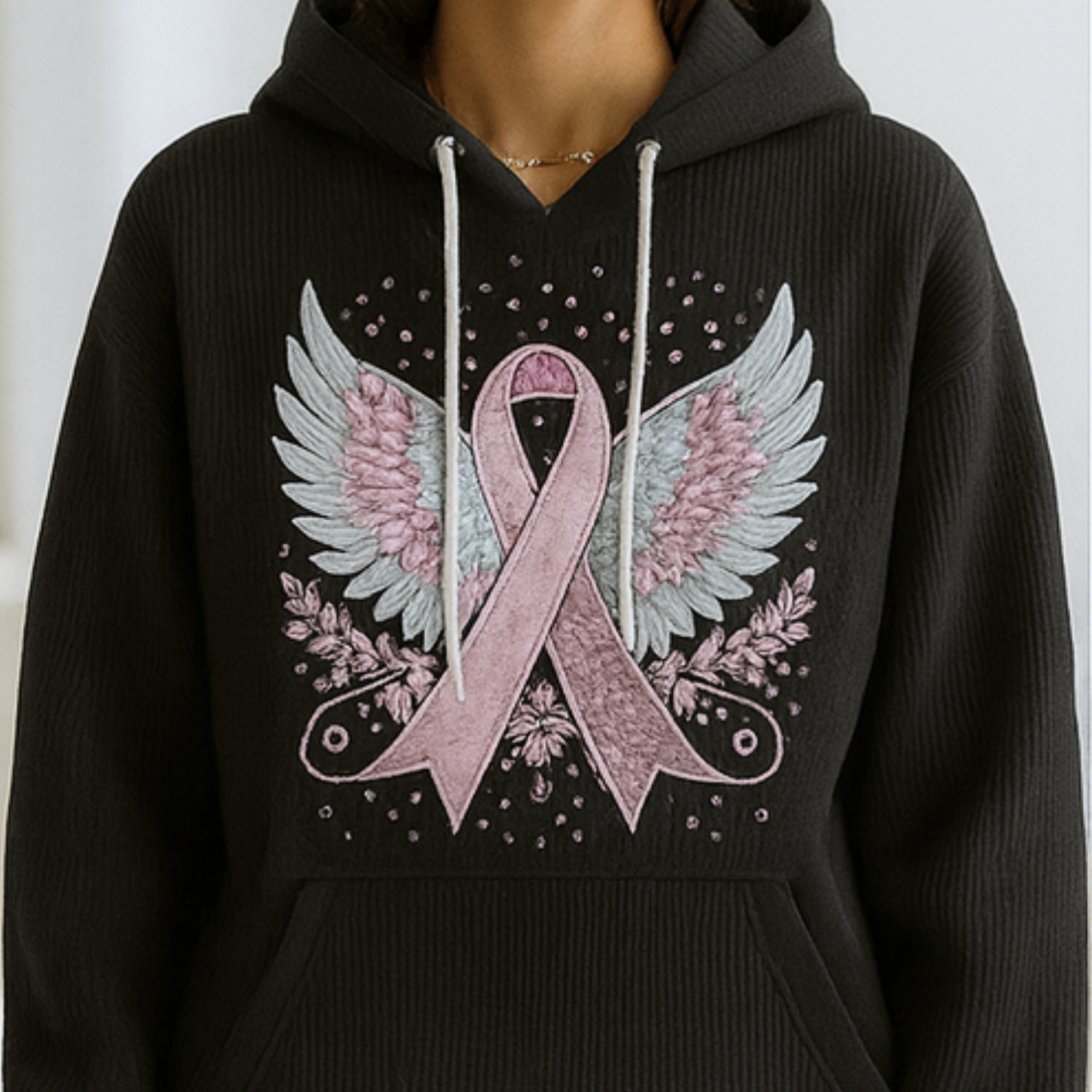 Briana - Sweater with Breast Cancer Ribbon