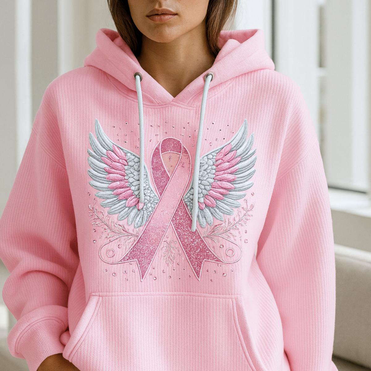 Briana - Sweater with Breast Cancer Ribbon