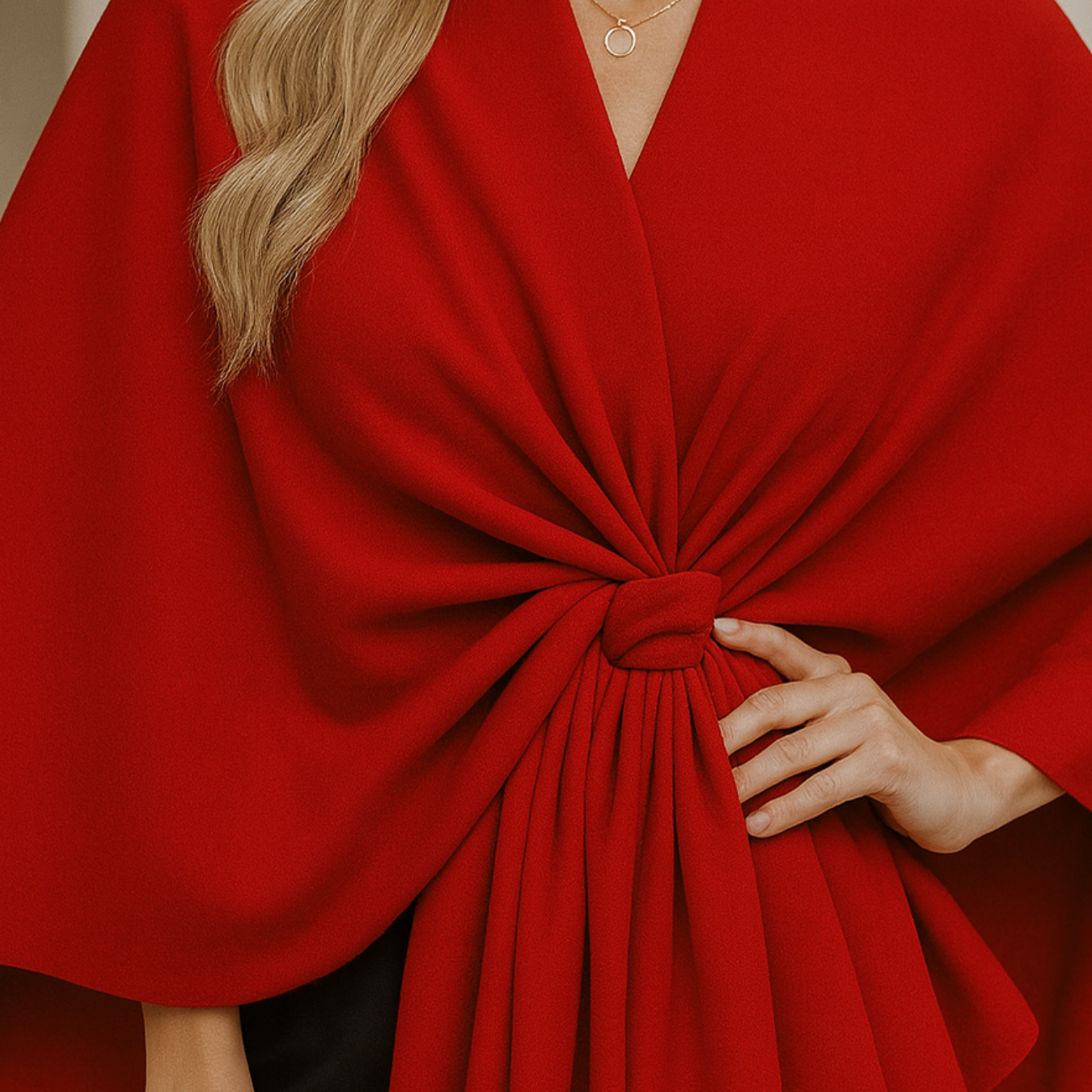 Yvonne - Draped Poncho