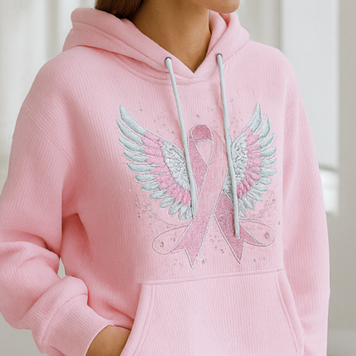 Briana - Sweater with Breast Cancer Ribbon