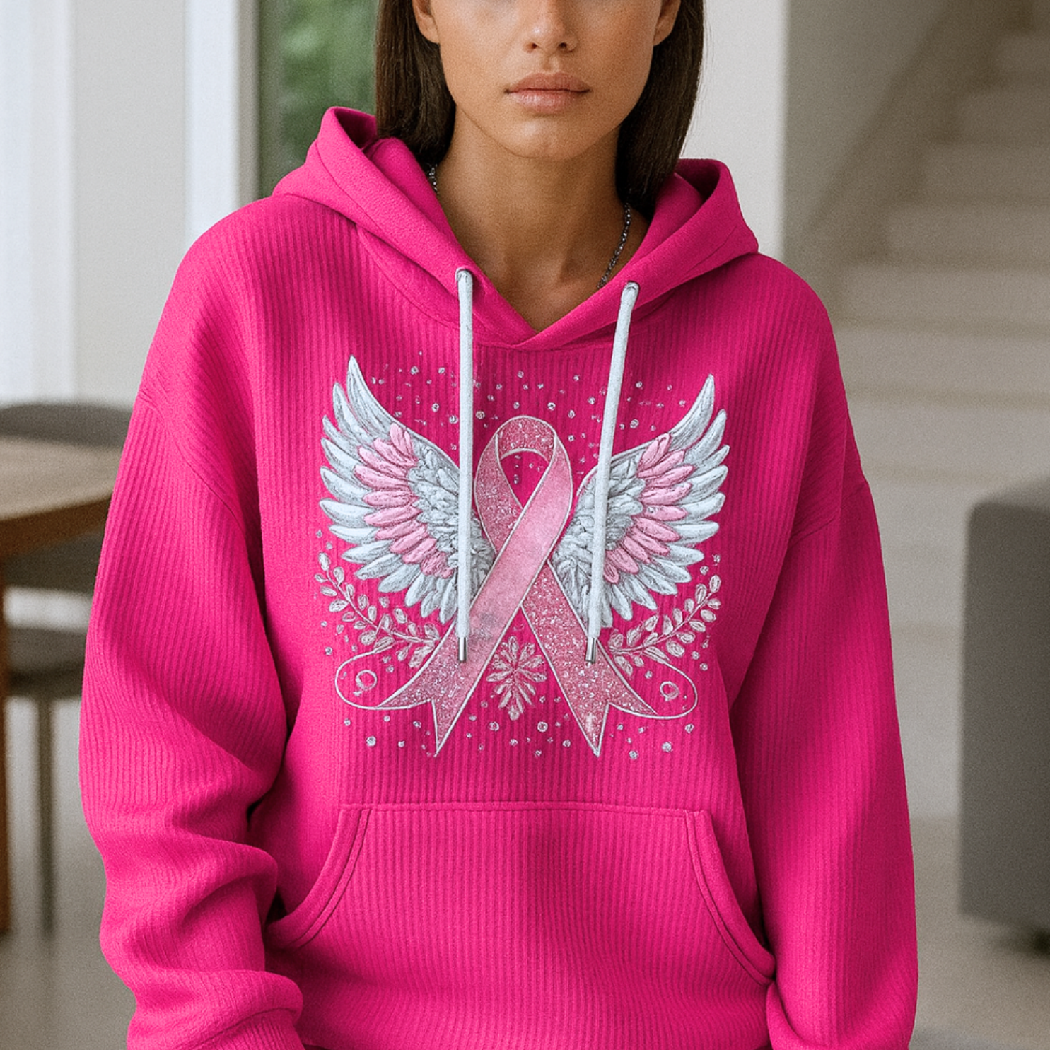 Briana - Sweater with Breast Cancer Ribbon