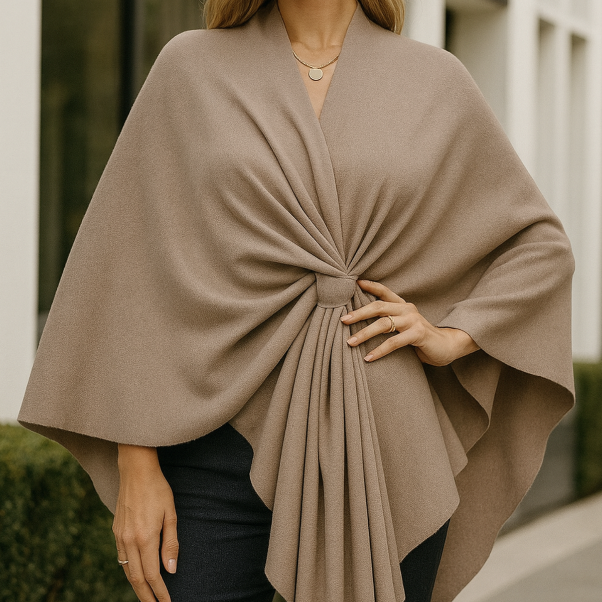 Yvonne - Draped Poncho
