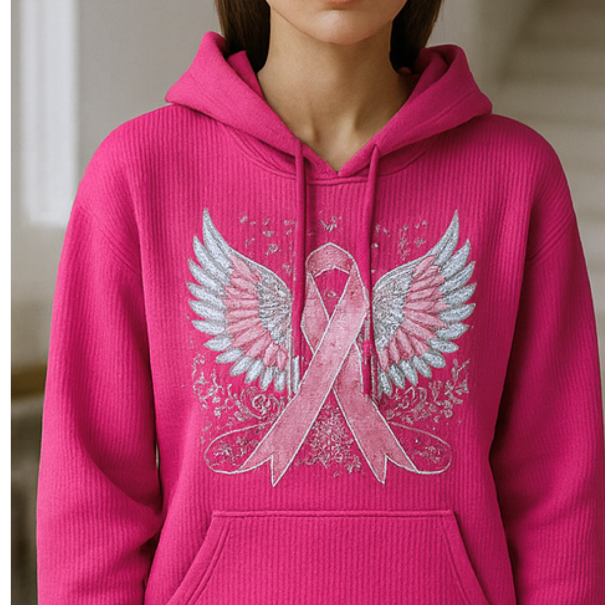 Briana - Sweater with Breast Cancer Ribbon