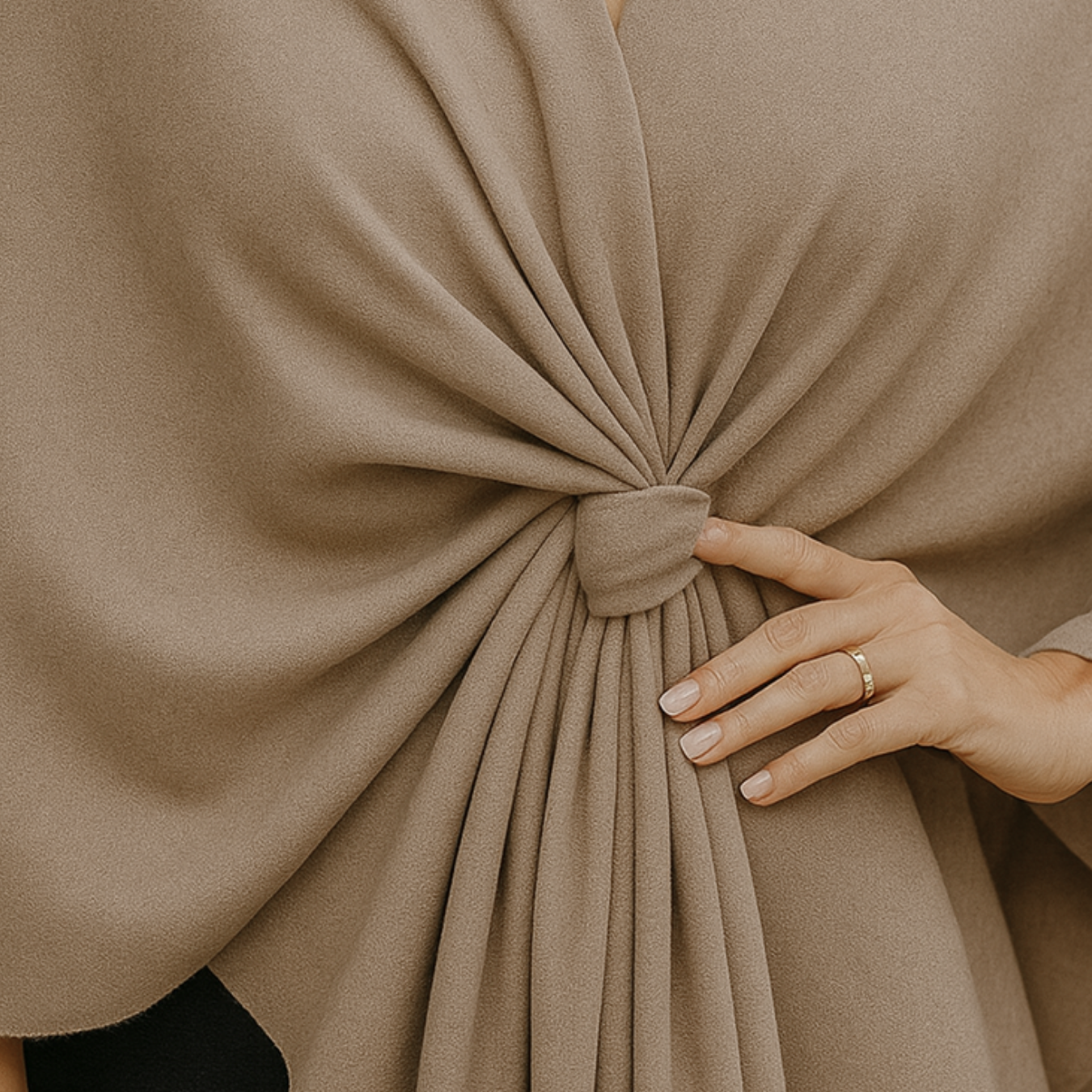 Yvonne - Draped Poncho