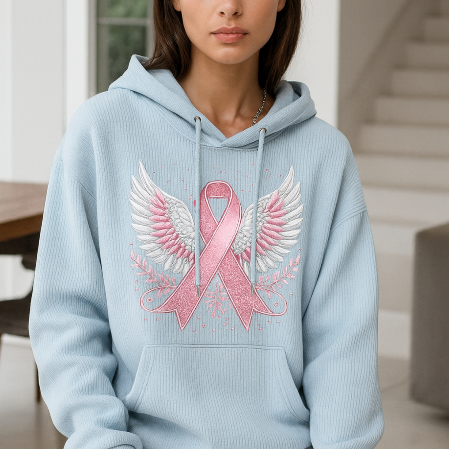 Briana - Sweater with Breast Cancer Ribbon